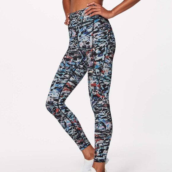 Lululemon Break Free Tight 25" Culture Clash Starlight Black, size 8 - Picture 1 of 13